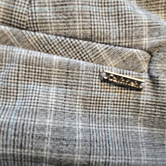 Calvin Klein Dress Slacks Women's 14 Check Pattern Gray Black & White - Picture 9 of 16